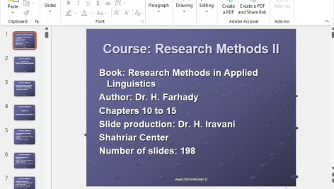 پاورپوینت اصول و روش تحقیق ۲  دکتر حسین فرهادی
